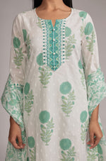 Premium Cotton Dupatta set with Hand Embroidery on Neck