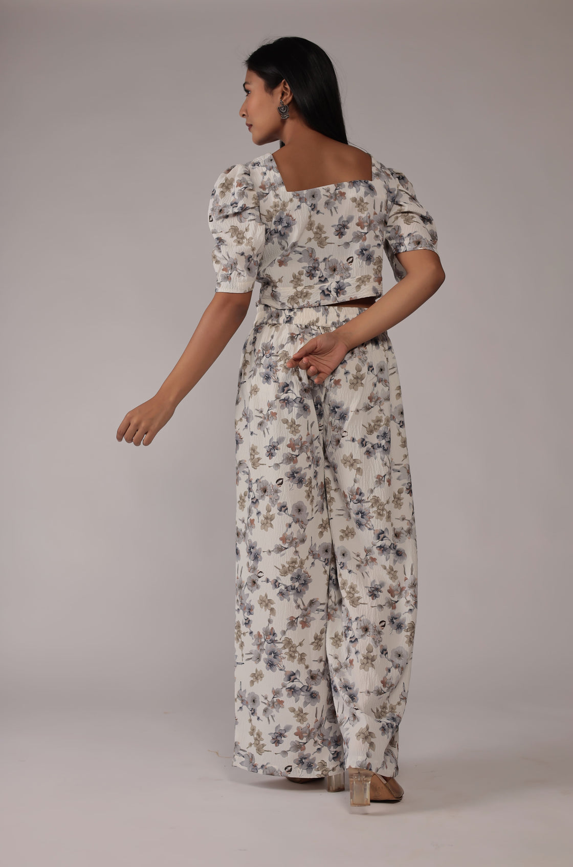 Elegant Cream Printed Co-ord Set