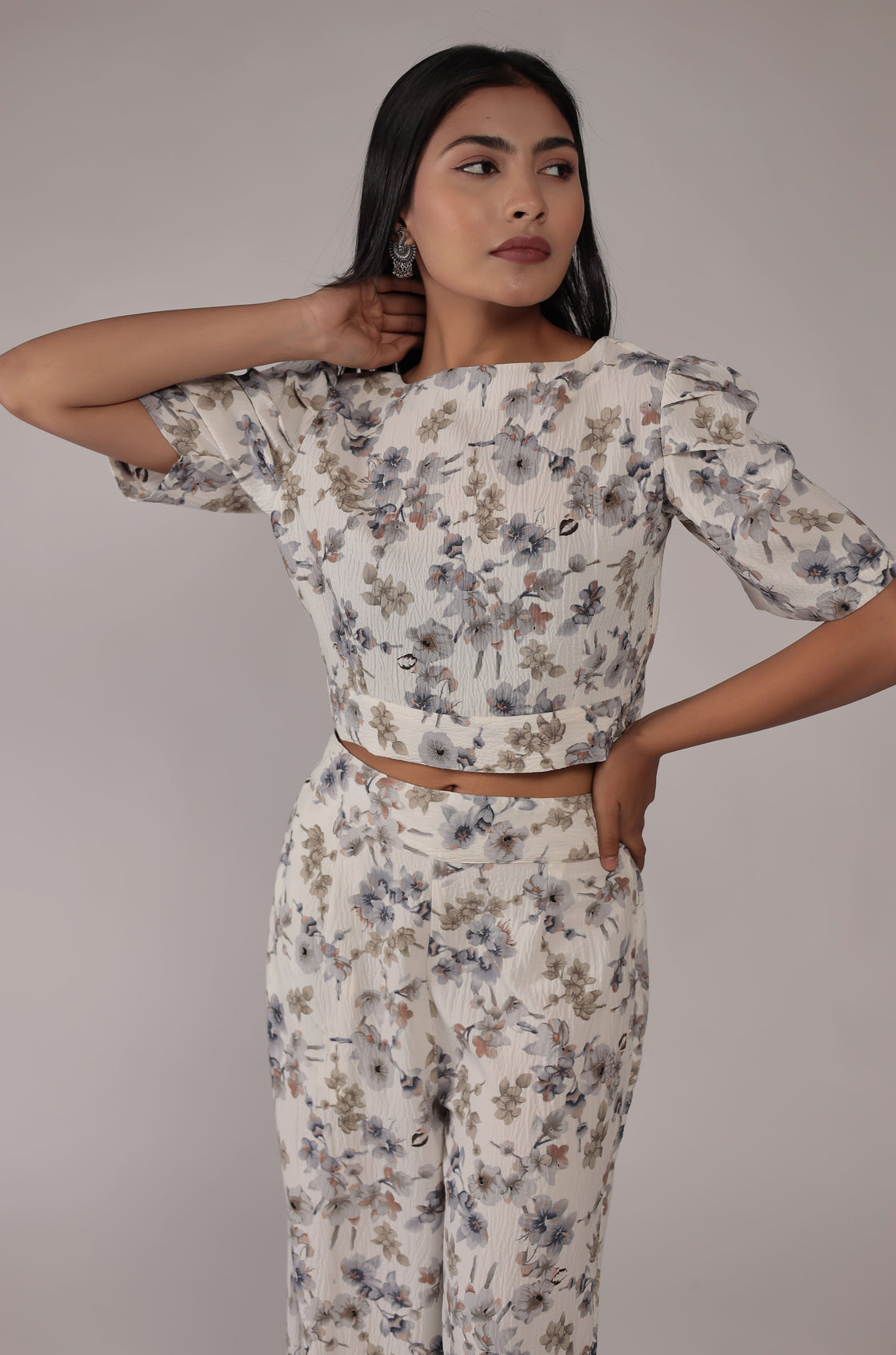 Elegant Cream Printed Co-ord Set