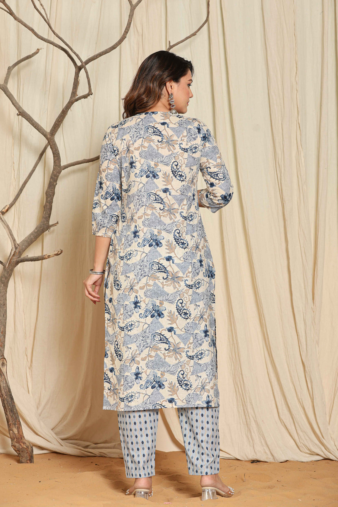 Premium Cotton Floral Printed Kurta Set