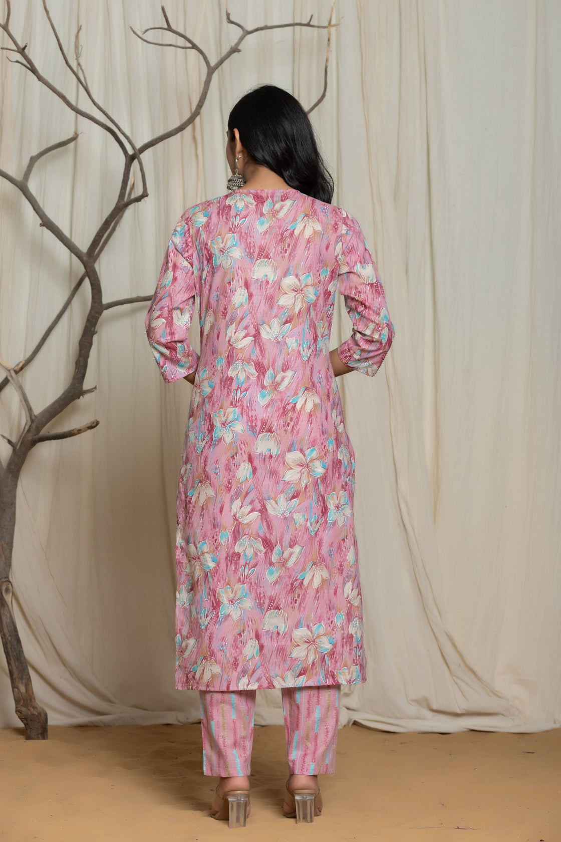 Cotton Premium Mill Print Embroidery Detailing Dupatta Set