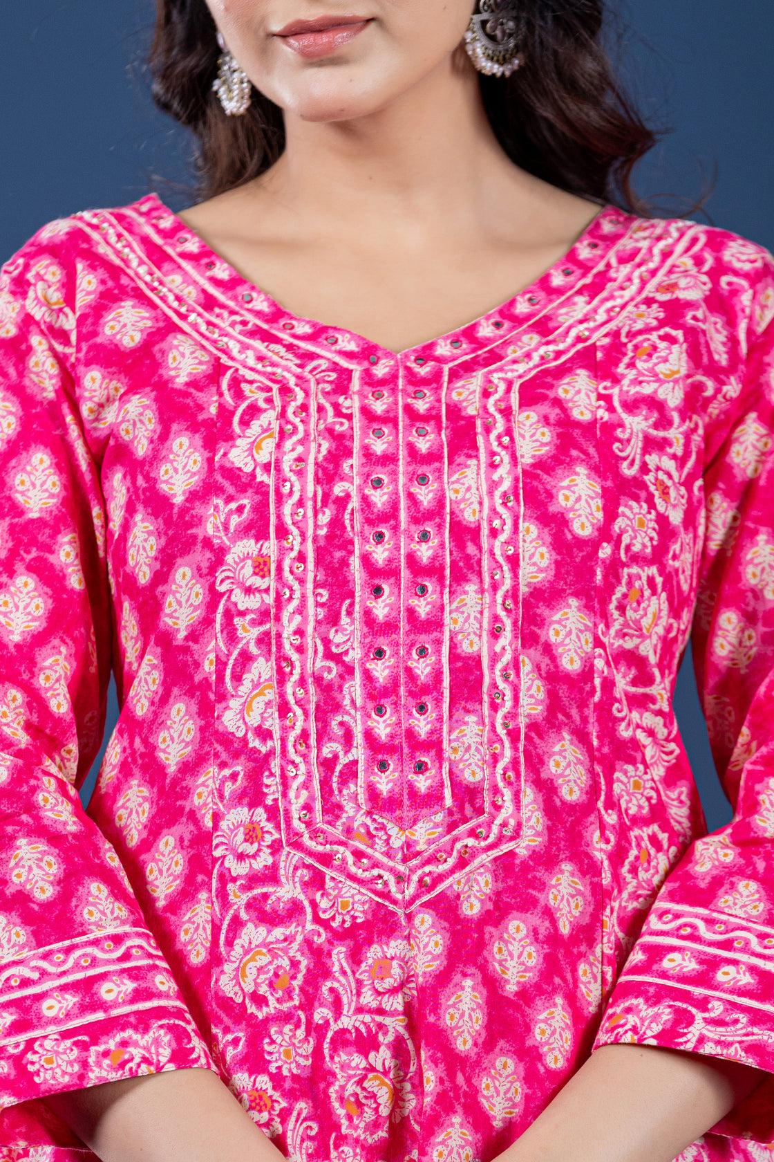 Printed Anarkali Dupatta Set