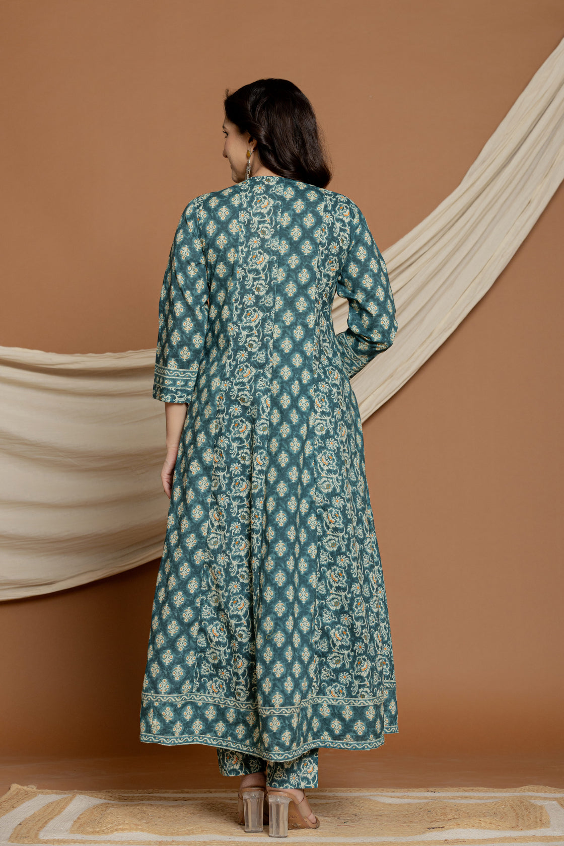 Printed Anarkali Dupatta Set
