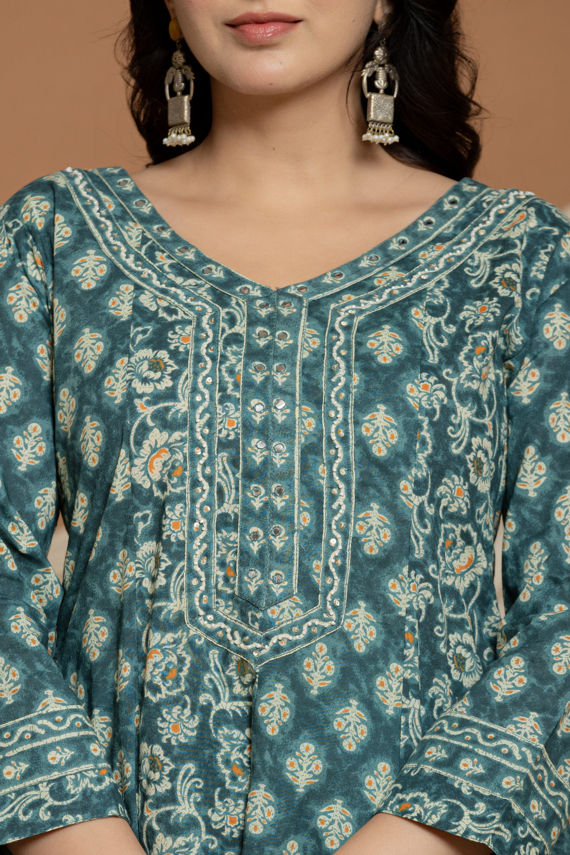 Printed Anarkali Dupatta Set