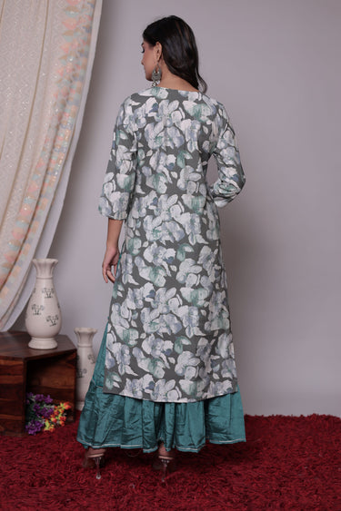 Women's Serine Printed Kurta Skirt Set
